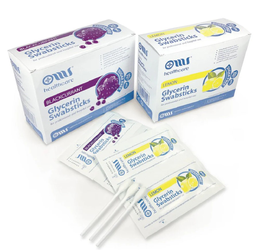 OM Glycerin Swabsticks 洗口棒(提子/檸檬味) (3’s x 25packs) 牙醫用品 Dental Products