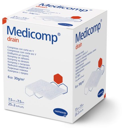 “HARTMANN” Medicomp Drain (7.5×7.5cm), Sterile, P25x2 Hartmann產品