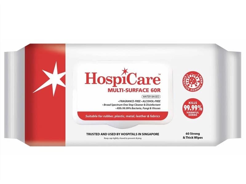 HospiCare HospiCare 消毒濕紙巾 (60片/包) 清潔用品 Cleaning Products
