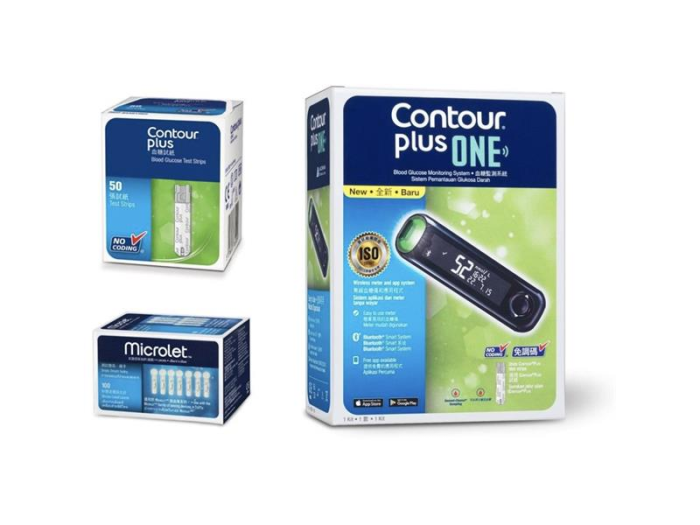 BAYER 7855  拜安進 Contour Plus One 血糖機 (100紙,100針) “Bayer” Contour Plus One Blood Glucose Meter Set (test strips 100’s,needle 100’s) 儀器