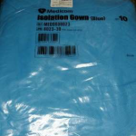 Isolation Gown 30g, Regular Size, Blue, Cuff (10's)