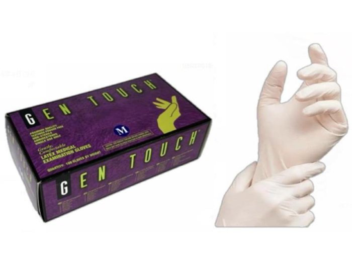 Gen Touch乳膠手套 (無粉 – 100隻/盒) “Gen Touch” Latex Glove (Powder Free – 100pcs/box) – XS| S | M | L 實驗室用品