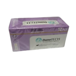 "DemeTECH" 鏠合針線 Polyglycolic Acid, 75 cm, Colorless, 4/0 USP, 19 mm, 3/8 Circle, Reverse Cutting (12包/盒)