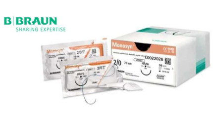 手術縫線Absorbable Sutures with Needle MONOSYN VIOLET 2/0, HR26, 70cm 未分類