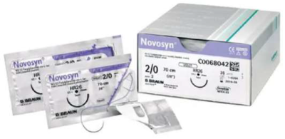 手術縫線Novosyn – Hydrolysis Degradation Sutures with Needles-NOVOSYN 4/0, DS19, RCP, 45cm 未分類