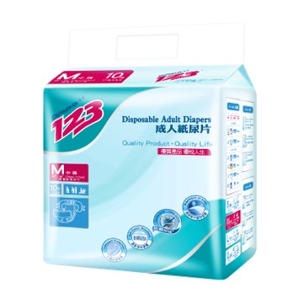 德寶123成人 紙尿片 (日用) 中瑪 M (29″ – 46″) 10片x 10包 Daily supplies