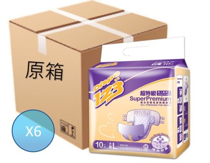 德寶123超特級成人 紙尿片 (長效夜用) 大瑪 L (45″ – 61″) 10片x 6包 Daily supplies