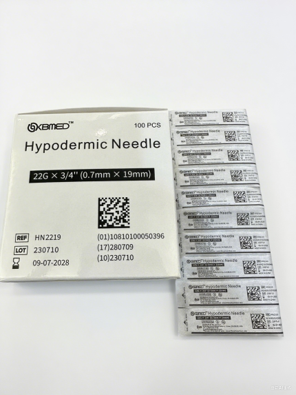 KB Med HN2219 Hypodermic Needle 22Gx3/4″(0.7mm x 19mm) 100pcs 針筒及針咀