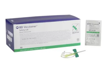 “BD” Vacutainer Safety-Lok Blood Collection Set 21G x 3/4″ W/7″ Tubing (50’s/box) 診所用品 Clinic Supplies
